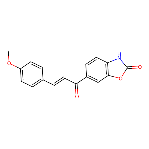 2(3H)-Benzoxazolone, 6-(3-(4-methoxyphenyl)-1-oxo-2-propenyl)- structure