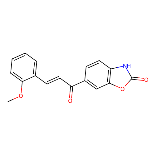 2(3H)-Benzoxazolone, 6-(3-(2-methoxyphenyl)-1-oxo-2-propenyl)- structure