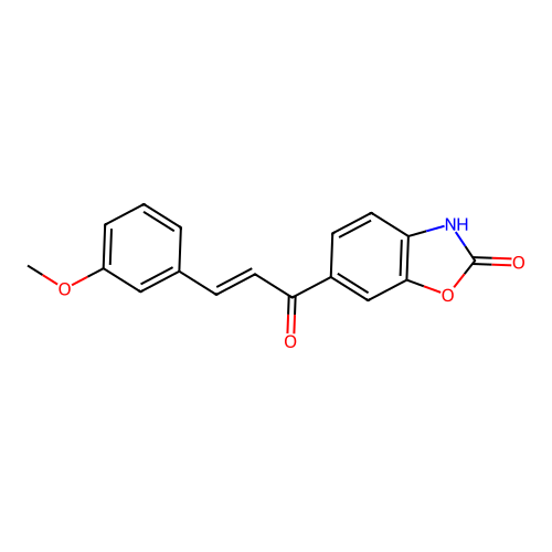 2(3H)-Benzoxazolone, 6-(3-(3-methoxyphenyl)-1-oxo-2-propenyl)- structure
