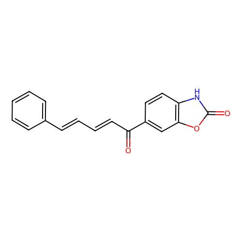 2(3H)-Benzoxazolone, 6-(1-oxo-5-phenyl-2,4-pentadienyl)- structure
