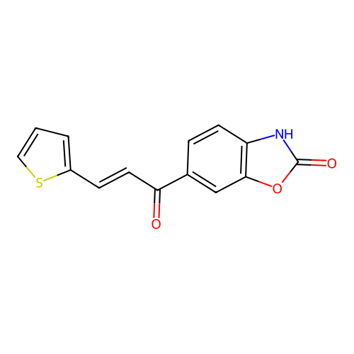 2(3H)-Benzoxazolone, 6-(1-oxo-3-(2-thienyl)-2-propenyl)- structure