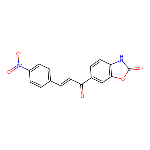 2(3H)-Benzoxazolone, 6-(3-(4-nitrophenyl)-1-oxo-2-propenyl)- structure