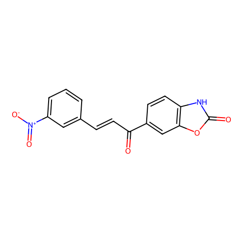 2(3H)-Benzoxazolone, 6-(3-(3-nitrophenyl)-1-oxo-2-propenyl)- structure