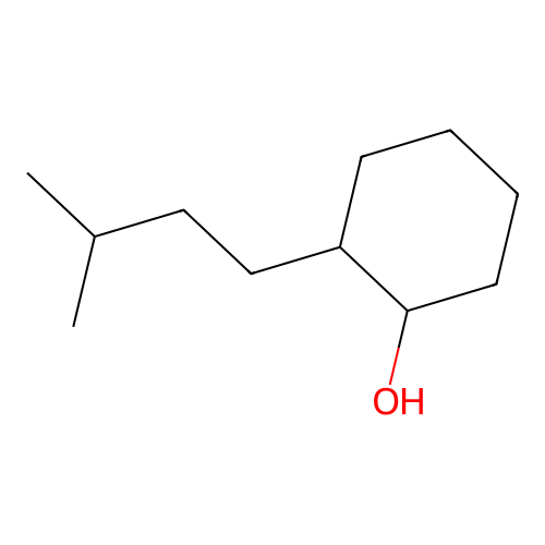 2-(3-Methylbutyl)cyclohexan-1-ol structure