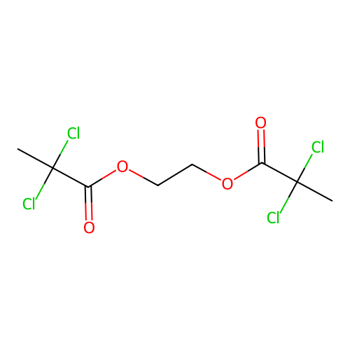 Ethylene glycol bis(alpha,alpha-dichloropropionate) structure