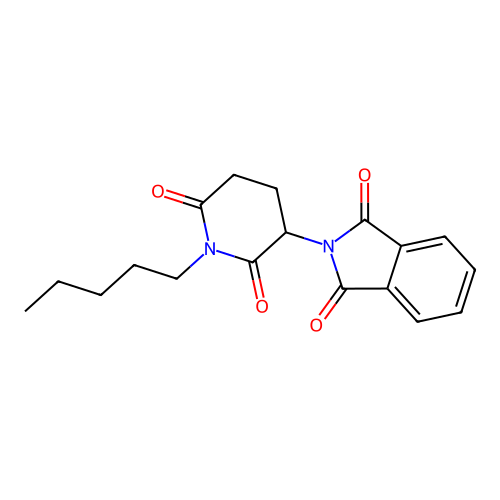 1H-Isoindole-1,3(2H)-dione, 2-(2,6-dioxo-1-pentyl-3-piperidinyl)- structure