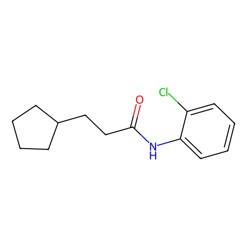 N-(2-chlorophenyl)-3-cyclopentylpropanamide structure