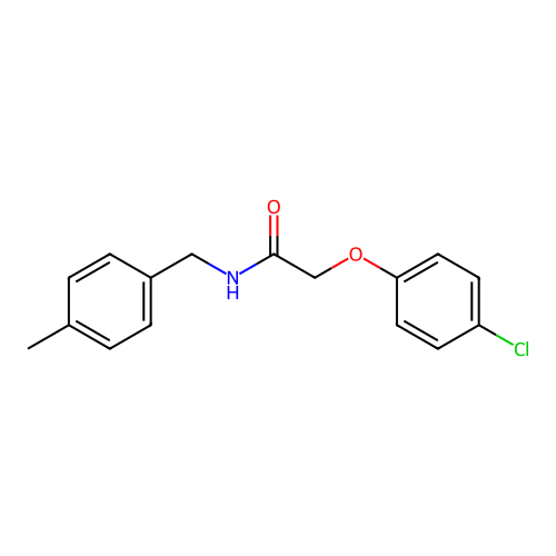 2-(4-chlorophenoxy)-N-(4-methylbenzyl)acetamide structure
