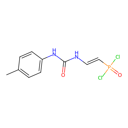 Phosphonic dichloride, (2-(3-(p-tolyl)ureido)vinyl)- structure