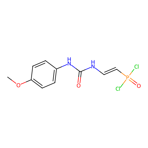 Phosphonic dichloride, (2-(3-(p-methoxyphenyl)ureido)vinyl)- structure