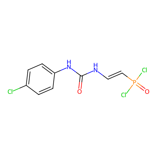 Phosphonic dichloride, (2-(3-(p-chlorophenyl)ureido)vinyl)- structure