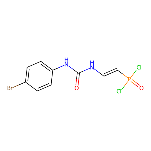 Phosphonic dichloride, (2-(3-(p-bromophenyl)ureido)vinyl)- structure