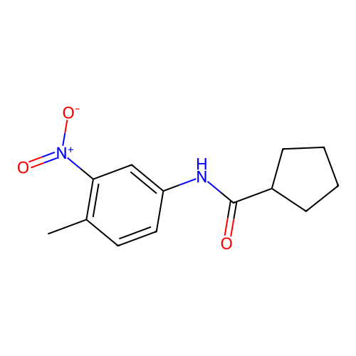 N-(4-methyl-3-nitrophenyl)cyclopentanecarboxamide structure