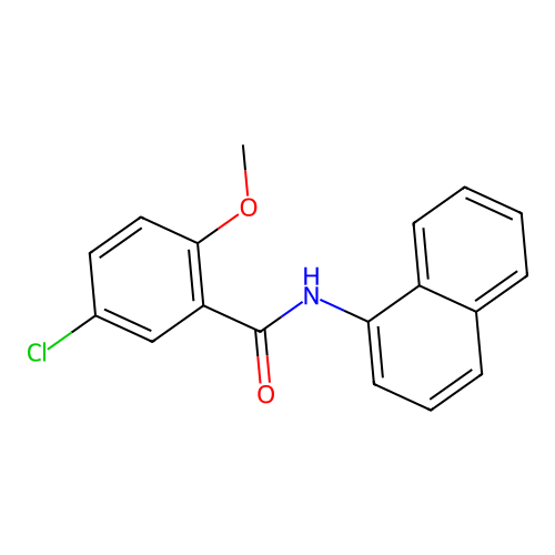 5-chloro-2-methoxy-N-(1-naphthyl)benzamide structure