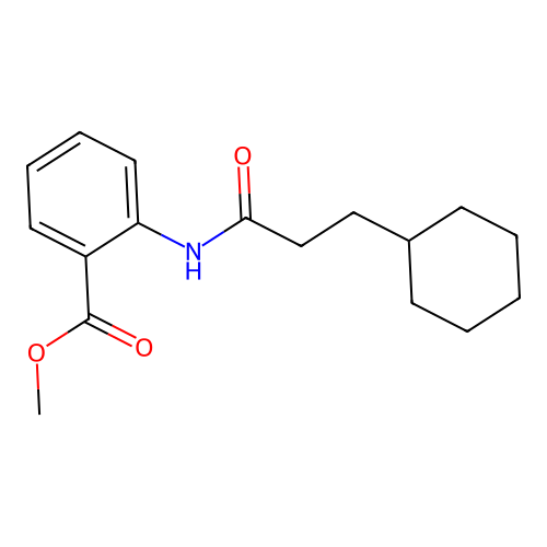 Methyl 2-(3-cyclohexylpropanoylamino)benzoate structure