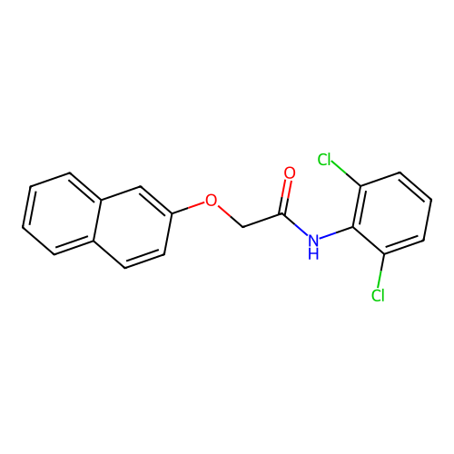 N-(2,6-dichlorophenyl)-2-(2-naphthyloxy)acetamide structure