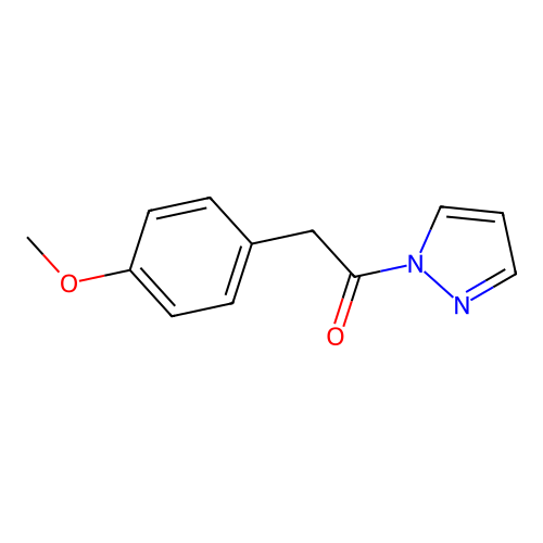 2-(4-methoxyphenyl)-1-(1H-pyrazol-1-yl)ethanone structure