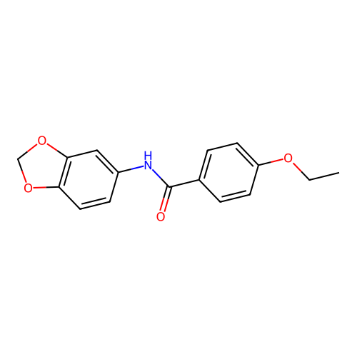 N-(1,3-benzodioxol-5-yl)-4-ethoxybenzamide structure