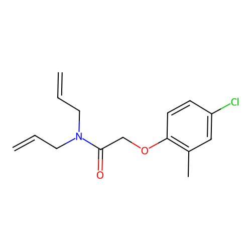 N,N-diallyl-2-(4-chloro-2-methylphenoxy)acetamide structure
