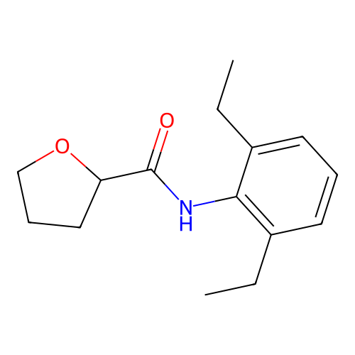 N-(2,6-diethylphenyl)oxolane-2-carboxamide structure