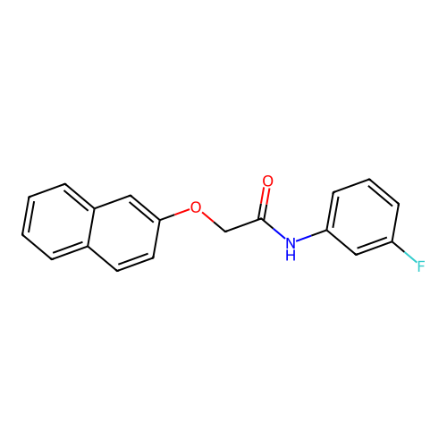 N-(3-fluorophenyl)-2-(2-naphthyloxy)acetamide structure