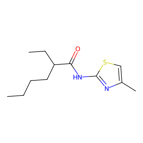 2-ethyl-N-(4-methyl-1,3-thiazol-2-yl)hexanamide structure