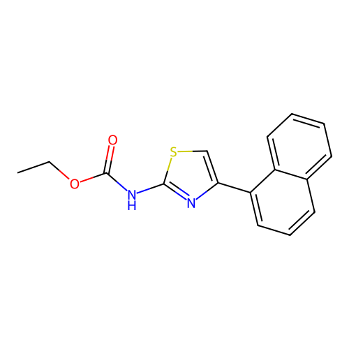 Ethyl [4-(naphthalen-1-yl)-1,3-thiazol-2-yl]carbamate structure