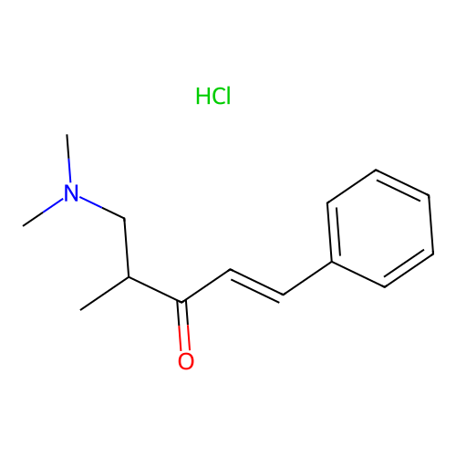 5-(Dimethylamino)-4-methyl-1-phenyl-1-penten-3-one hydrochloride structure