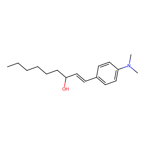 (1E)-1-[4-(Dimethylamino)phenyl]non-1-EN-3-OL structure