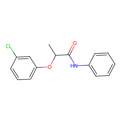 2-(3-chlorophenoxy)-N-phenylpropanamide structure