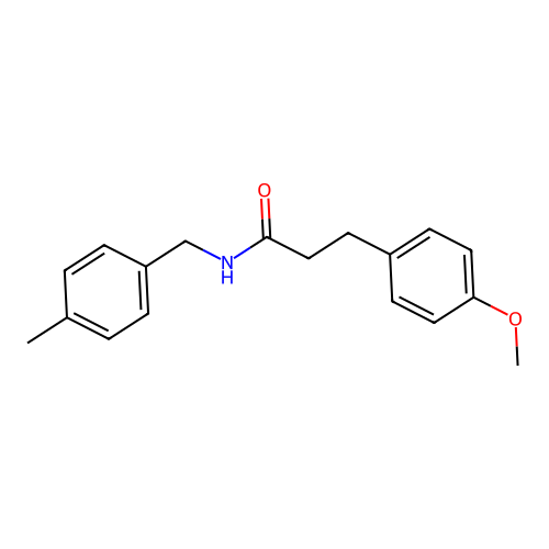 3-(4-methoxyphenyl)-N-(4-methylbenzyl)propanamide structure