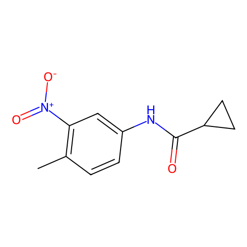 N-(4-methyl-3-nitrophenyl)cyclopropanecarboxamide structure