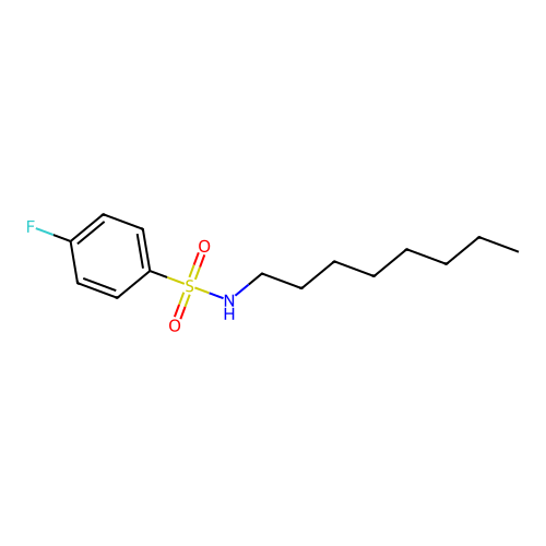 4-fluoro-N-octylbenzenesulfonamide structure