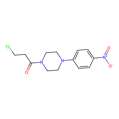3-Chloro-1-[4-(4-nitrophenyl)piperazin-1-yl]propan-1-one structure