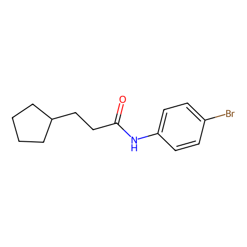 N-(4-bromophenyl)-3-cyclopentylpropanamide structure