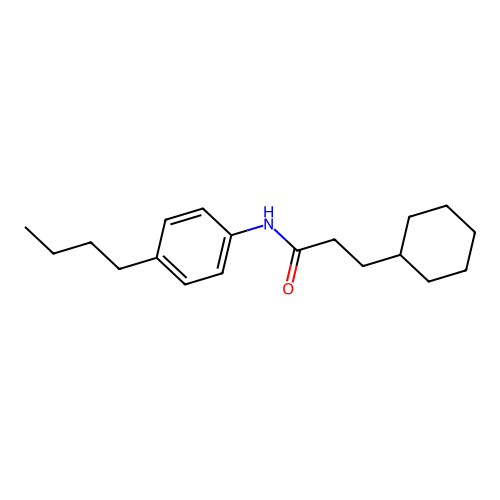 N-(4-butylphenyl)-3-cyclohexylpropanamide structure