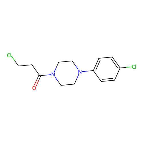 3-Chloro-1-(4-(4-chlorophenyl)piperazin-1-yl)propan-1-one structure