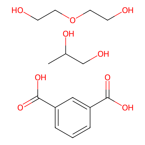 Benzene-1,3-dicarboxylic acid;2-(2-hydroxyethoxy)ethanol;propane-1,2-diol structure