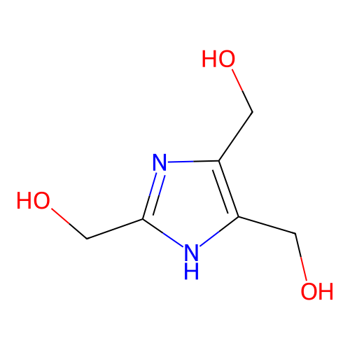[2,4-bis(hydroxymethyl)-1H-imidazol-5-yl]methanol structure