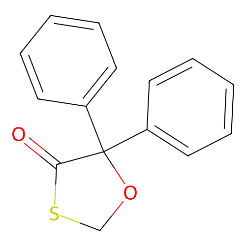 5,5-二苯基-1,3-氧硫杂环戊烷-4-酮 structure