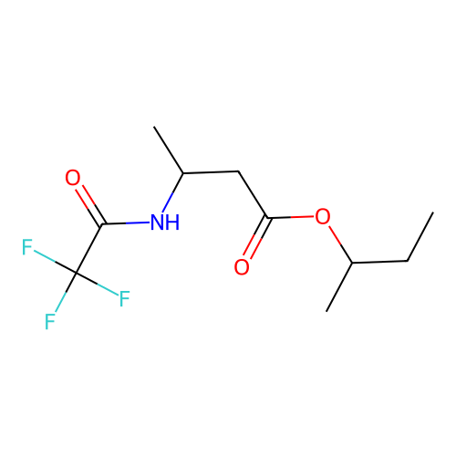 Butanoic acid, 3-[(trifluoroacetyl)amino]-, 1-methylpropyl ester structure