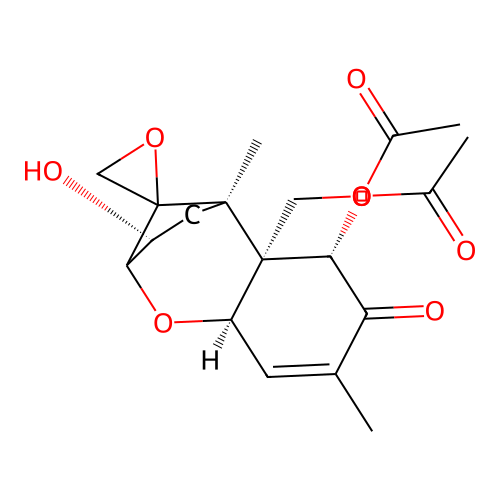 7alpha,15-Bis(acetyloxy)-12,13-epoxy-3alpha-hydroxytrichothec-9-en-8-one structure