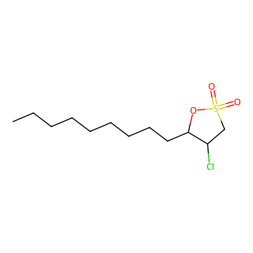 4-Chloro-5-nonyl-1,2-oxathiolane 2,2-dioxide structure