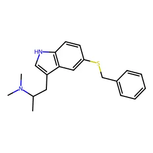 Indole, 5-benzylthio-3-(2-(dimethylamino)propyl)- structure
