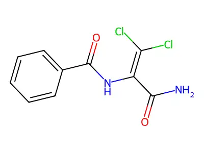 Benzamide, N-[1-(aminocarbonyl)-2,2-dichloroethenyl]- structure