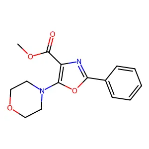 Methyl 5-morpholin-4-yl-2-phenyl-1,3-oxazole-4-carboxylate structure