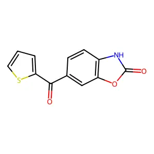 2(3H)-Benzoxazolone, 6-(2-thienylcarbonyl)- structure