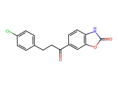 2(3H)-Benzoxazolone, 6-(3-(4-chlorophenyl)-1-oxopropyl)- structure