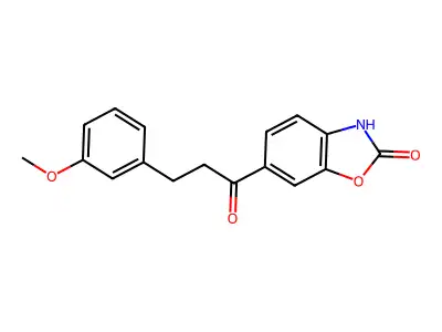 2(3H)-Benzoxazolone, 6-(3-(3-methoxyphenyl)-1-oxopropyl)- structure
