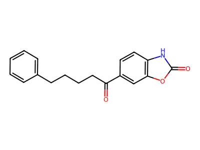 2(3H)-Benzoxazolone, 6-(1-oxo-5-phenylpentyl)- structure